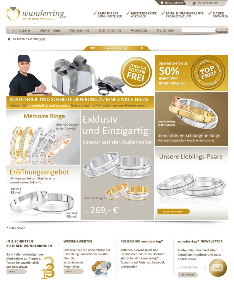 Mit wunderring® können Sie Ihre Trauringe bequem von zu Hause aus kaufen. Mit wunderring® können Sie Ihre Trauringe bequem von zu Hause aus kaufen.