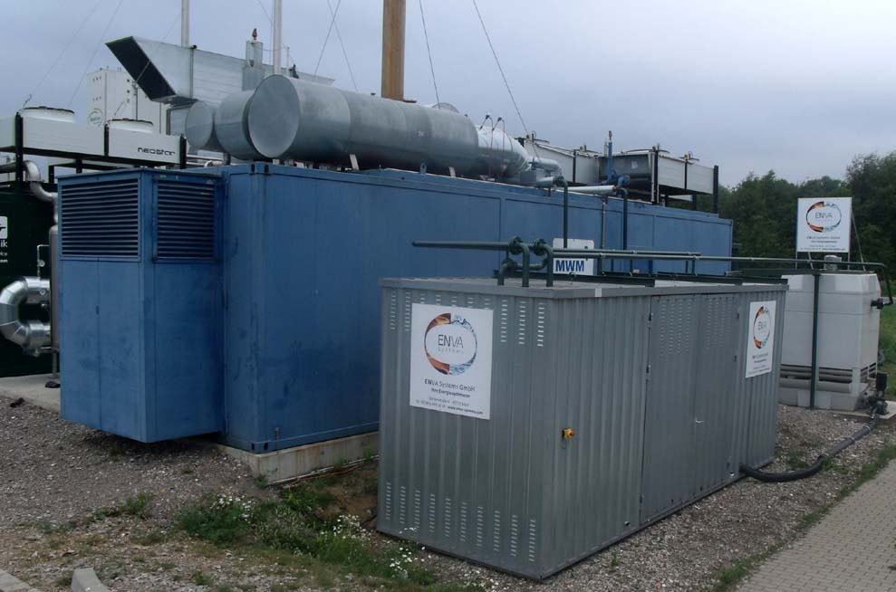 Blick auf die Biogasanlage mit angeschlossenem ORC-Modul Blick auf die Biogasanlage mit angeschlossenem ORC-Modul