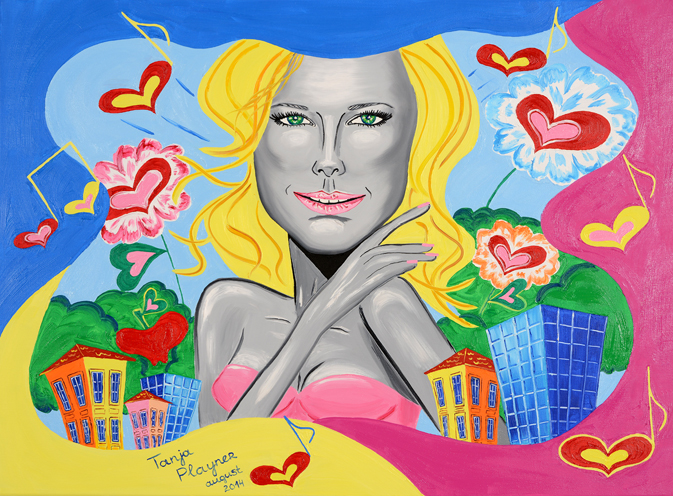 Pop Art Kunstwerk-"Helene Fischer Music world" - bedeutende Pop Art Künstlerin Tanja Pop Art Kunstwerk-"Helene Fischer Music world" - bedeutende Pop Art Künstlerin Tanja