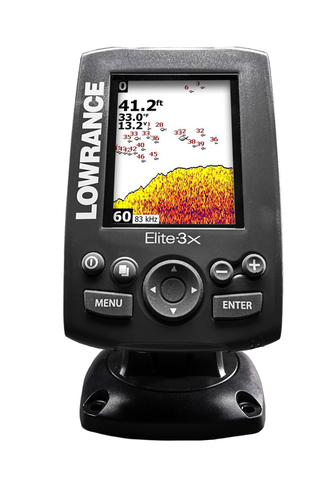 Lowrance Elite-3X Farb-Fishfinder mit 83/200 kHz Heckmontagegeber