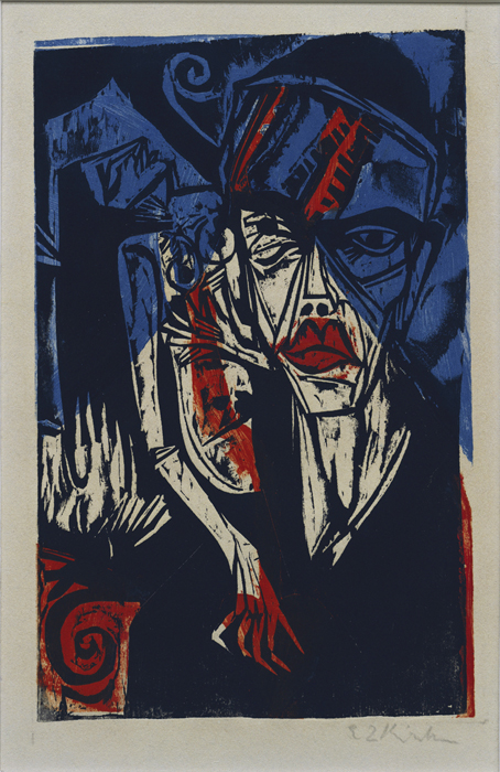 E.L.Kirchner, Kämpfe, 1915, Holzschnitt, Brücke-Museum Berlin, Karl und Emy Schmidt-Rottlu E.L.Kirchner, Kämpfe, 1915, Holzschnitt, Brücke-Museum Berlin, Karl und Emy Schmidt-Rottlu