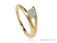 Ring in Gold, besetzt mit Diamant Ring in Gold, besetzt mit Diamant