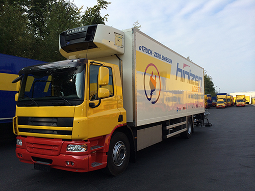Erster 22-to e-LKW in NRW. Für Hintzen Logistik in der Städteregion Aachen unterwegs
