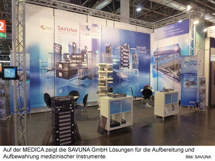 Auf der MEDIACA zeigt die SAVUNA GmbH effiziente und praxisnahe Sterilisationslösungen. Bild: S Auf der MEDIACA zeigt die SAVUNA GmbH effiziente und praxisnahe Sterilisationslösungen. Bild: S