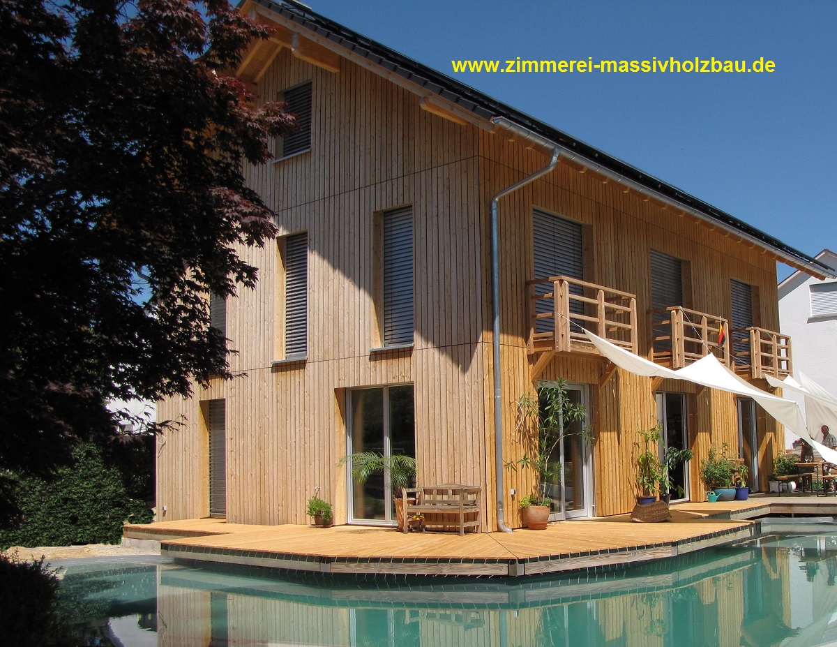 NUR HOLZ Massivholzhaus - Vollholzhaus - www.zimmerei-massivholzbau.de