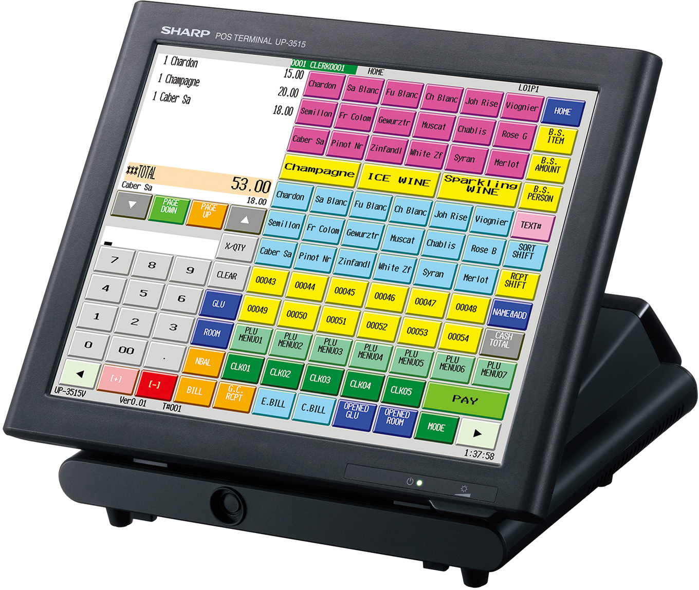 Sharp cash register up 3515 Sharp cash register up 3515