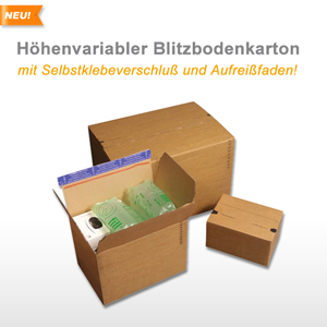 höhenvariablen Blitzbodenkarton