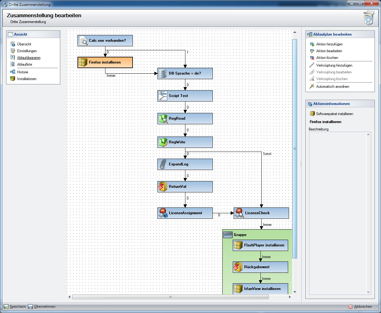 Workflow-Designer der DeskCenter Management Suite 10: Verteilung von Software detailliert definieren Workflow-Designer der DeskCenter Management Suite 10: Verteilung von Software detailliert definieren