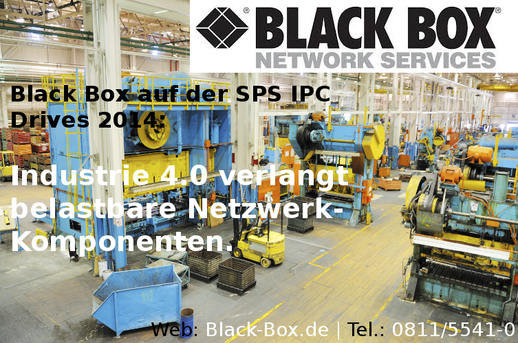 Black Box bietet u.a. KVM, Nagios, WLAN, Kupfer- und Glasfaser-Industrievernetzung.