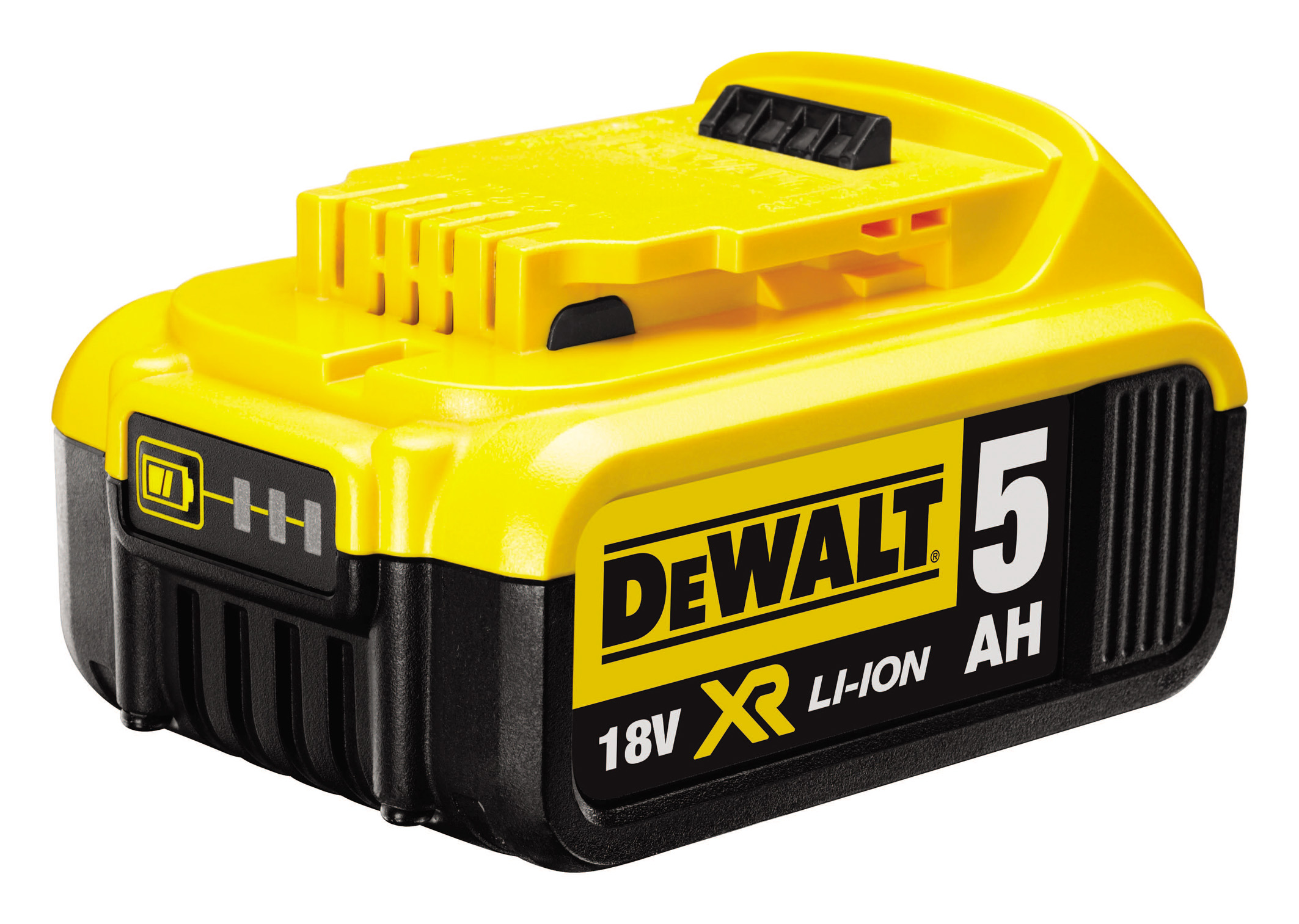 Die neuen 5,0 Ah-Akkus von DEWALT erreichen im Vergleich zu einem Premium-Akku mit 4,0 Ah 25 Prozent Die neuen 5,0 Ah-Akkus von DEWALT erreichen im Vergleich zu einem Premium-Akku mit 4,0 Ah 25 Prozent