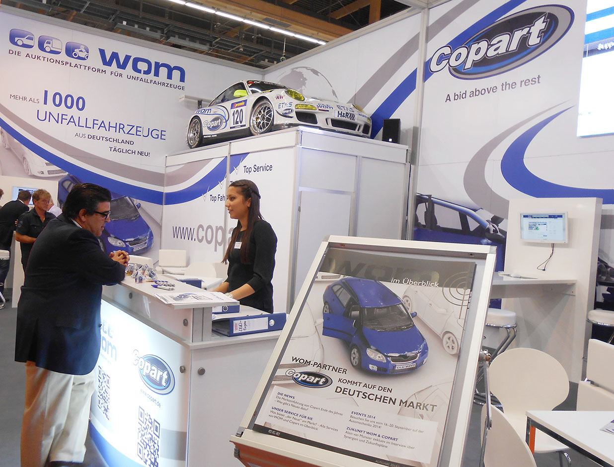 Der WOM-Messestand auf der Automechanika 2014 Der WOM-Messestand auf der Automechanika 2014