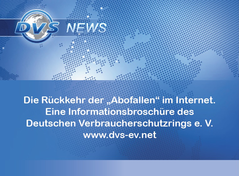 Abofallen im Internet - kostenlose Infobroschüre des DVS Abofallen im Internet - kostenlose Infobroschüre des DVS