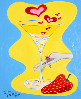 Pop Art - Cocktail of love - artwork from Tanja Playner - famous Pop Art artist Pop Art - Cocktail of love - artwork from Tanja Playner - famous Pop Art artist