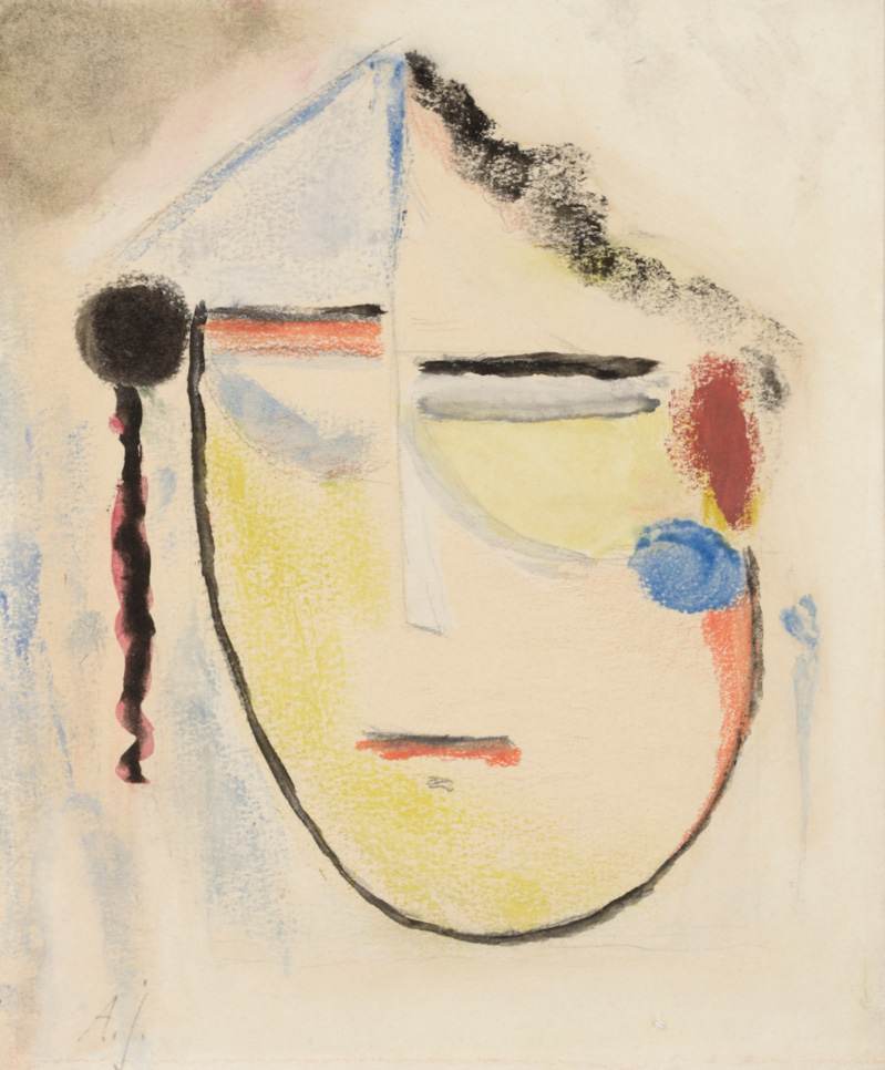 Alexej Jawlensky, Kleiner Abstrakter Kopf, um 1919/1921, Aquarell/Bleistift/Gouache auf Papier