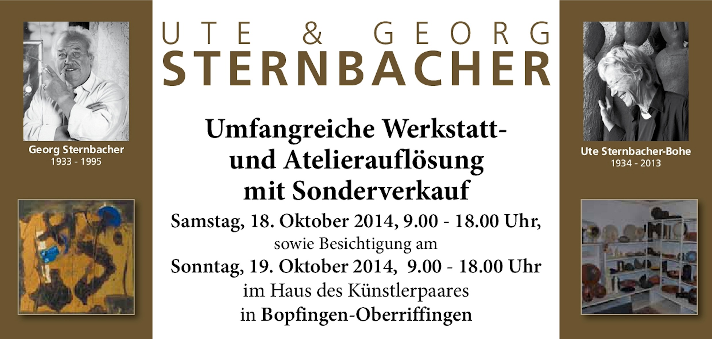 Kunstraritäten zum Schnäppchenpreis im Atelier Sternbacher