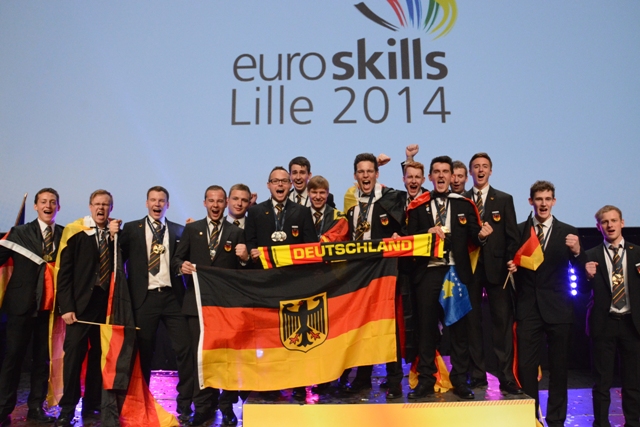 Deutsches Berufe-Nationalteam mit 5 x Gold, 3 x Silber, 2 x Bronze bei EuroSkills in Lille