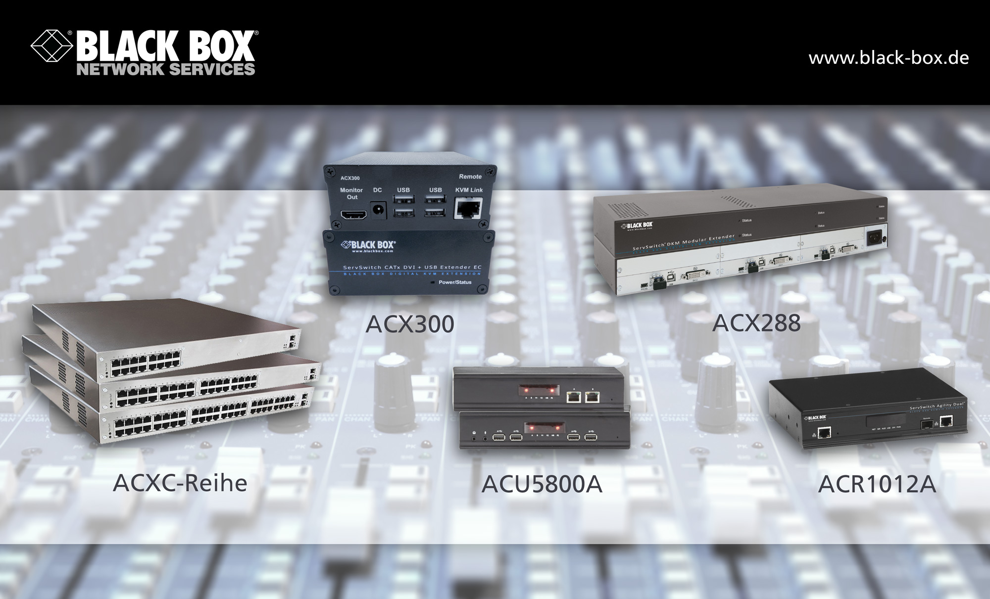 Black Box zeigt Rundfunk-IT und Studio-Netzwerk-Technologie auf Tonmeistertagung, Köln.