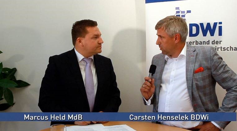 Marcus Held MdB im Gespräch mit BDWi-Vizepräsident Carsten Henselek