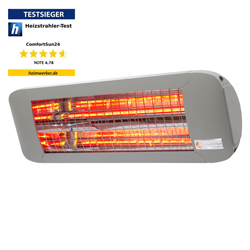 Testsieger bei heimwerker.de, der Infrarot-Heizstrahler ComfortSun24 Testsieger bei heimwerker.de, der Infrarot-Heizstrahler ComfortSun24