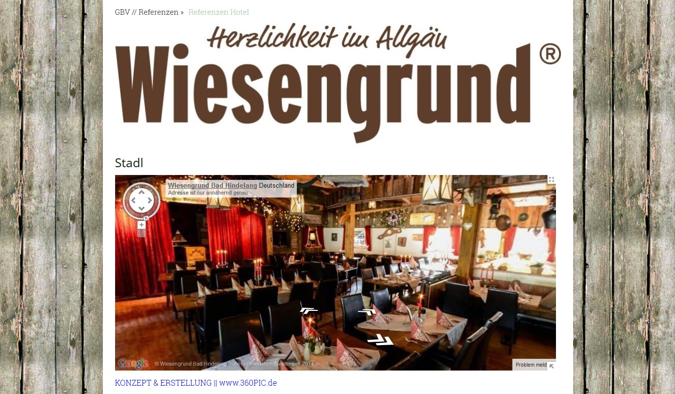 Virtuelle Tour im Stadl des Hotels