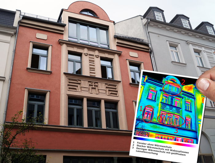 Wärmebild bei der Verwendung unterschiedlicher Fensterbehänge