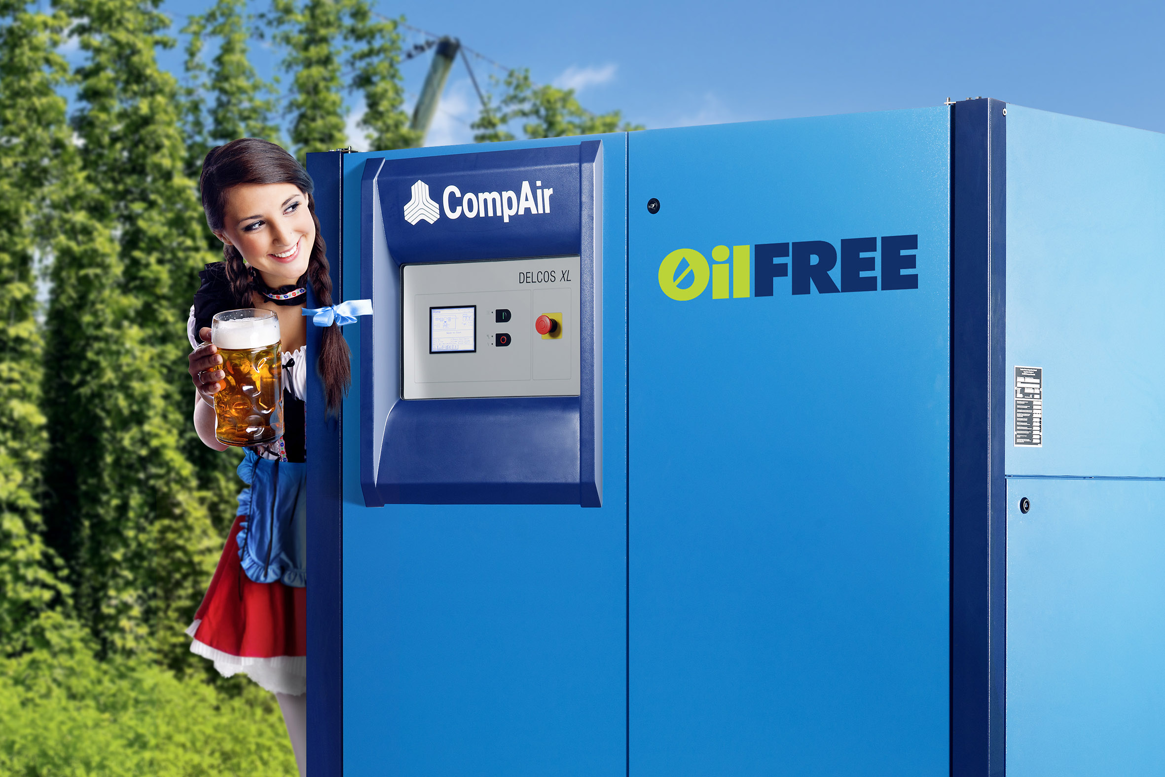 Brauereien lieben die Kompressoren der DH-Baureihe mit PureAir Technologie.