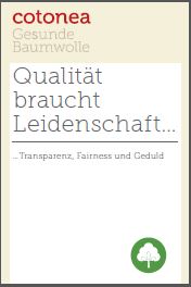 Die Cotonea-Broschüre"Qualität braucht Leidenschaft"