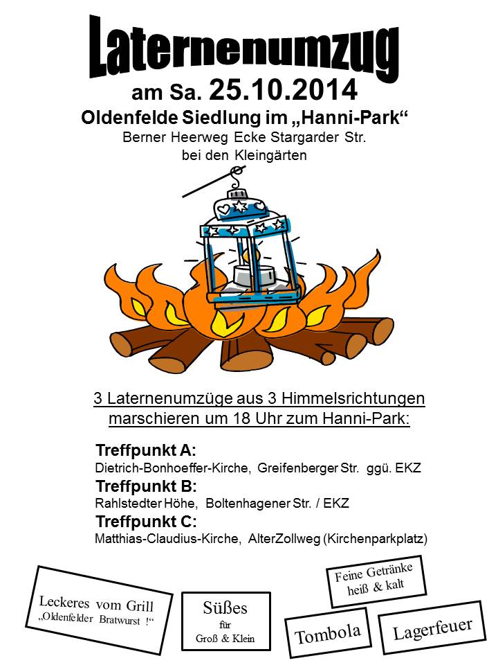 Laternenumzug Hamburg Oldenfelde bei Rahlstedt