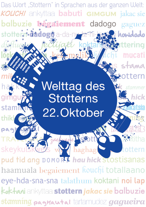 Postkartenmotiv der BVSS zum Welttag des Stotterns.