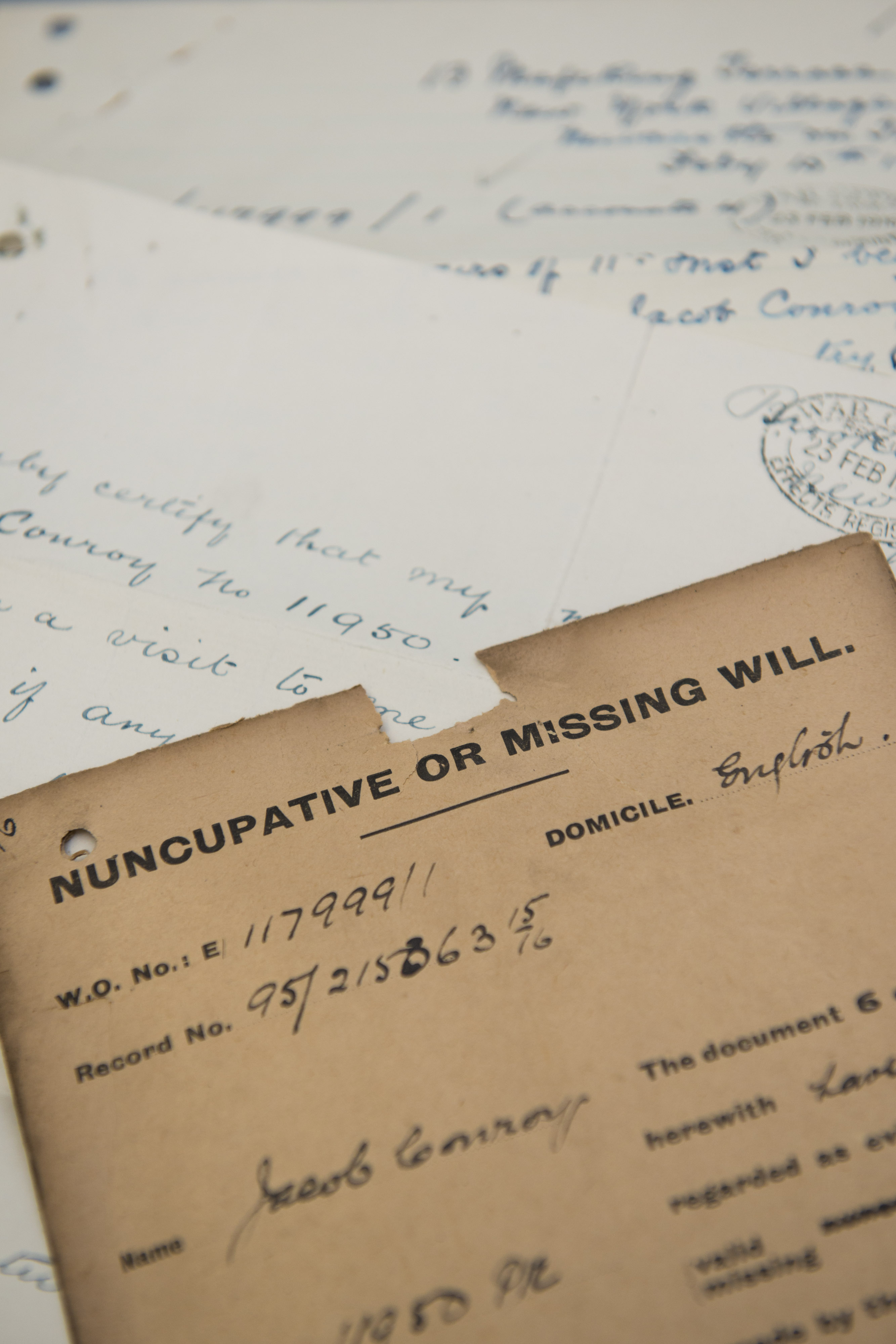 Originaltestament eines britischen Soldaten aus dem Ersten Weltkrieg