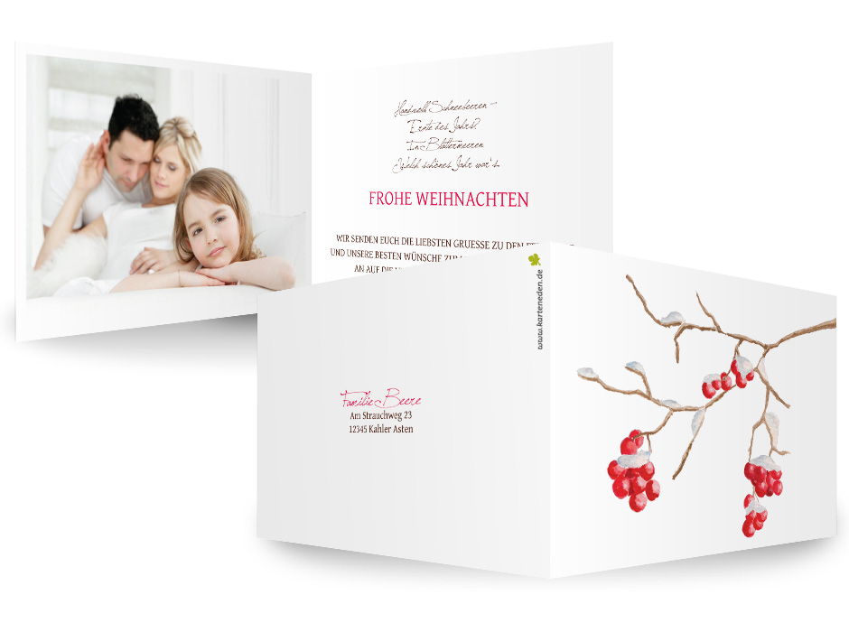 Weihnachtskarte Winterast