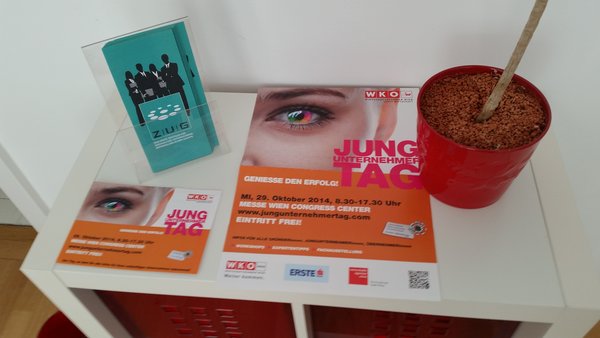 Broschüren & Folder zum Jungunternehmertag liegen im ZUG Regionlbüro Wien auf! Broschüren & Folder zum Jungunternehmertag liegen im ZUG Regionlbüro Wien auf!