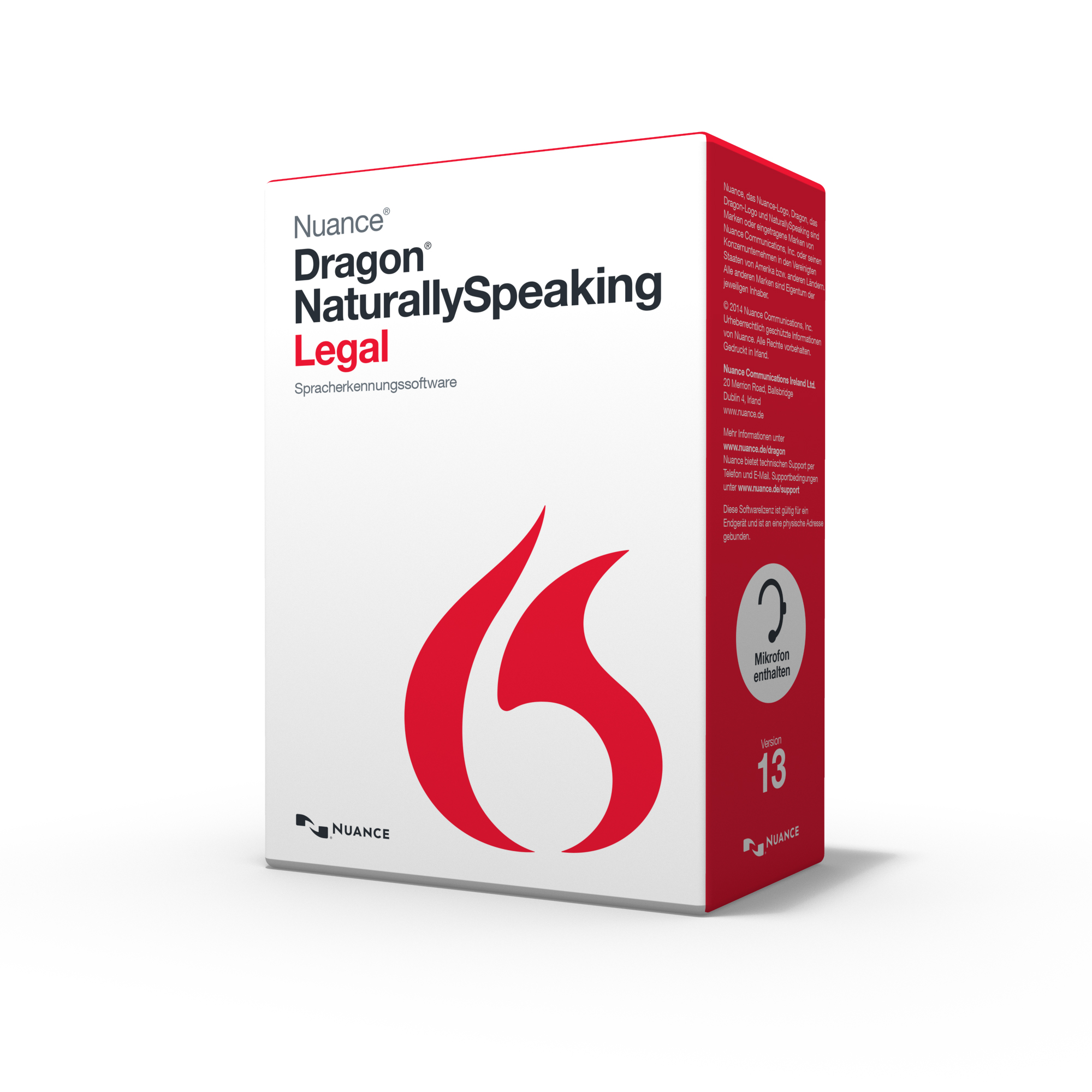 Dragon NaturallySpeaking 13 Legal - Boxshot rechts