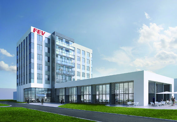 FEV-Neubau in Aachen: Der feierliche erste Spatenstich erfolgte Mitte Oktober im Beisein von Vertret
