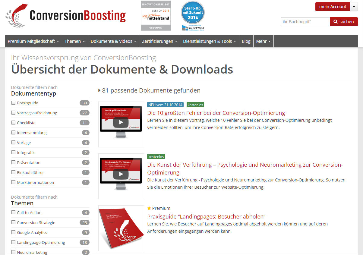 Umfangreiche Premium-Inhalte auf Abruf. Jetzt ausprobieren im Testmonat von ConversionBoosting. Umfangreiche Premium-Inhalte auf Abruf. Jetzt ausprobieren im Testmonat von ConversionBoosting.