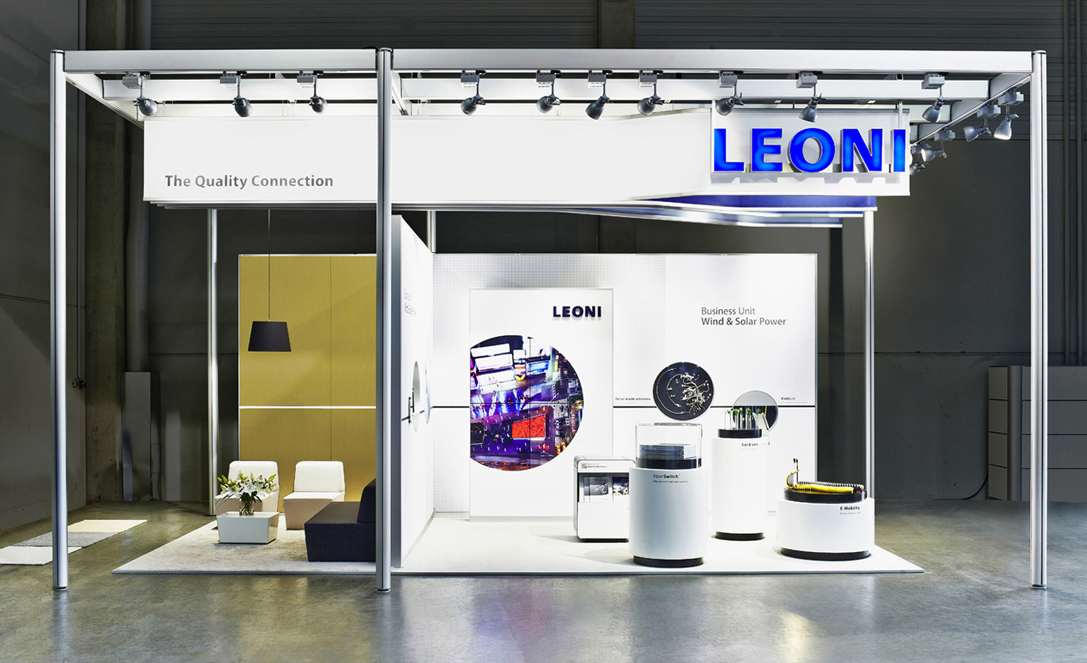 Expotechnik entwickelte ein modulares Konzept für die Leoni AG. Expotechnik entwickelte ein modulares Konzept für die Leoni AG.
