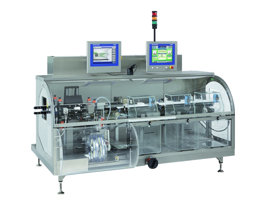 Das Komplettsystem XS2 MV TE kennzeichnet, versiegelt und verwiegt jedes einzelne Pharmaerzeugnis. Das Komplettsystem XS2 MV TE kennzeichnet, versiegelt und verwiegt jedes einzelne Pharmaerzeugnis.