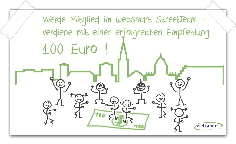 Jeder der eine Firma kennt, die ihren Online-Auftritt verbessern will, kann StreetTeamer werden.