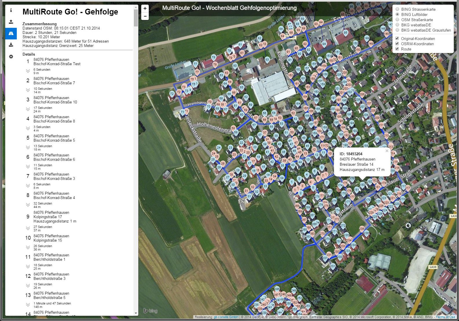 Gangfolgenoptimierung bei der Wochenblatt Verlagsgruppe mit MultiRoute Go! Gangfolgenoptimierung bei der Wochenblatt Verlagsgruppe mit MultiRoute Go!