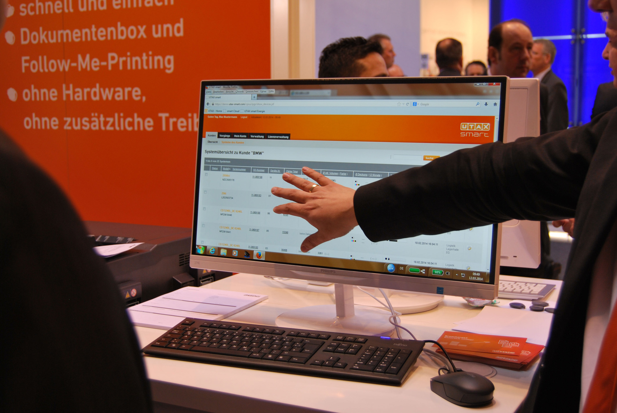 Mit UTAX smart verfügt der Fachhändler jederzeitüber aktuelle Daten seiner Machines in Field (MIF).