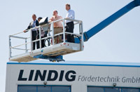 Christian Wulff, Manfred Lindig, Regina Müller und Gustav Bergemann genießen die Aussicht von der Lk Christian Wulff, Manfred Lindig, Regina Müller und Gustav Bergemann genießen die Aussicht von der Lk