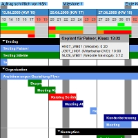 Eine der vier neuen Ansichten - Projektplanung in topazProject