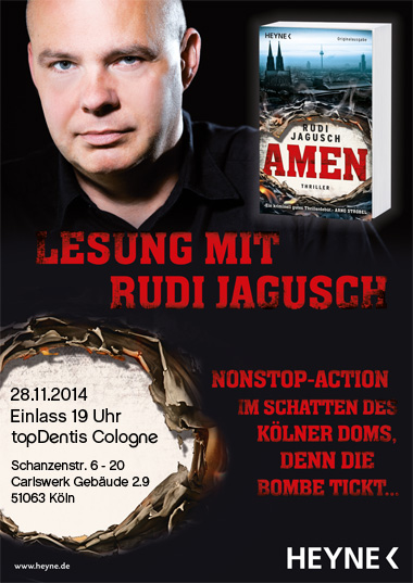 Rudi Jagusch liest aus Amen bei topDentis Cologne Rudi Jagusch liest aus Amen bei topDentis Cologne