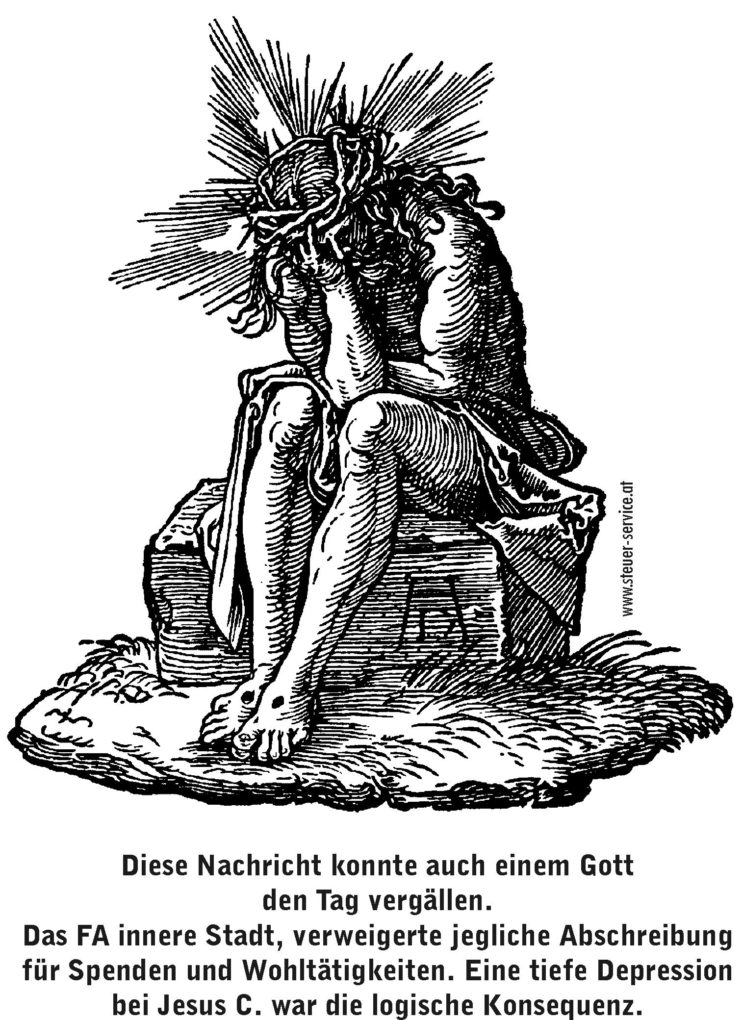 Jesus gepeinigt - aber nicht von Pontius Pilatus, sondern von einer anderen Plage der Menscheit - de