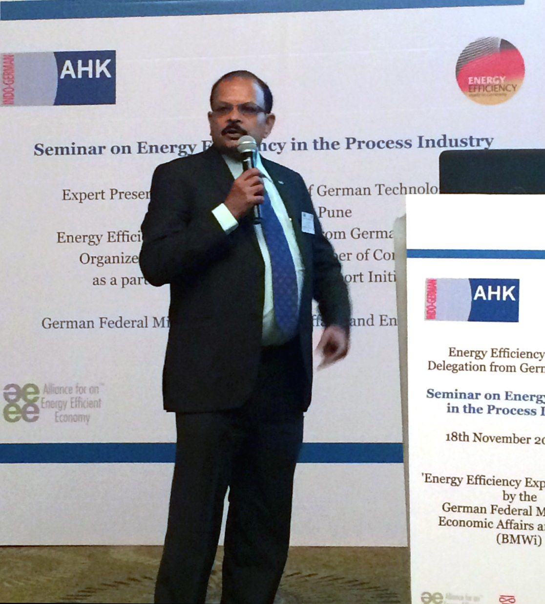 B S Praveen, Managing Director von BAG India, berichtete vor der Wirtschaftsdelegation. B S Praveen, Managing Director von BAG India, berichtete vor der Wirtschaftsdelegation.