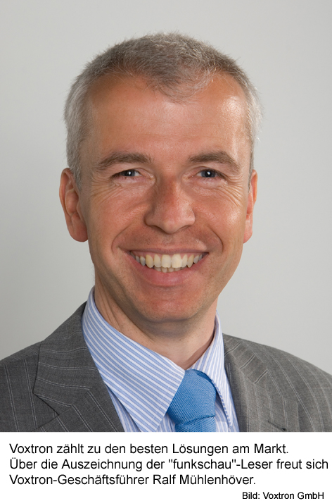 Contactcenter-Lösungen: Voxtron-Geschäftsführer Ralf Mühlenhöver freut sichüber Bestnoten. (Bildquel Contactcenter-Lösungen: Voxtron-Geschäftsführer Ralf Mühlenhöver freut sichüber Bestnoten. (Bildquel