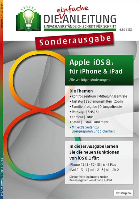 Die Sonderausgabe Die.Anleitung für iOS 8 erklärt Apples neues Betriebssystem.