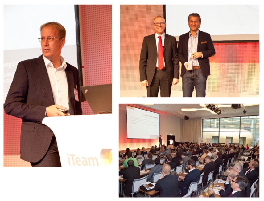 Bester Vortrag& Ehrenpreis: Schneider& Wulf auf der iTeam-Tagung (Bildquelle: Piethan, Synax Bester Vortrag& Ehrenpreis: Schneider& Wulf auf der iTeam-Tagung (Bildquelle: Piethan, Synax