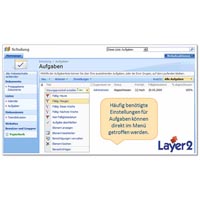 Die Fälligkeit von SharePoint Aufgaben kann mit den Erweiterungen direkt im Menü gesetzt werden. Die Fälligkeit von SharePoint Aufgaben kann mit den Erweiterungen direkt im Menü gesetzt werden.