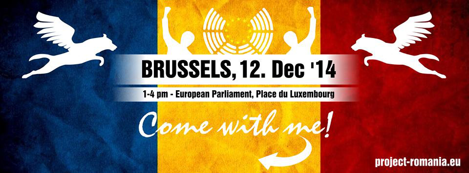 Demonstration gegen die Hundetötungen in Rumänien, vor dem europäischen Parlament in Brüssel am 12. 